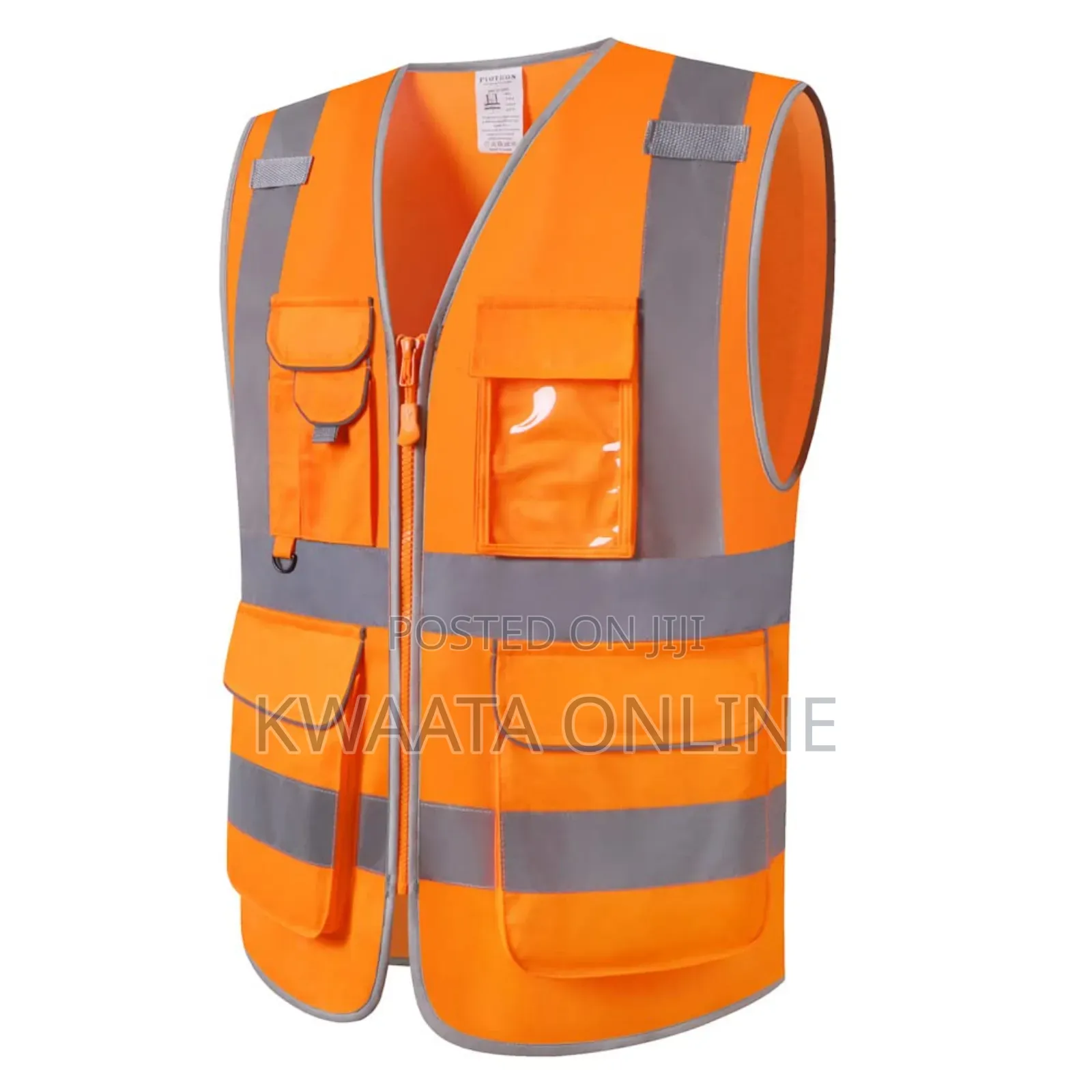 Multi-pockets Reflective Safety Vest With A Ziper-all Color