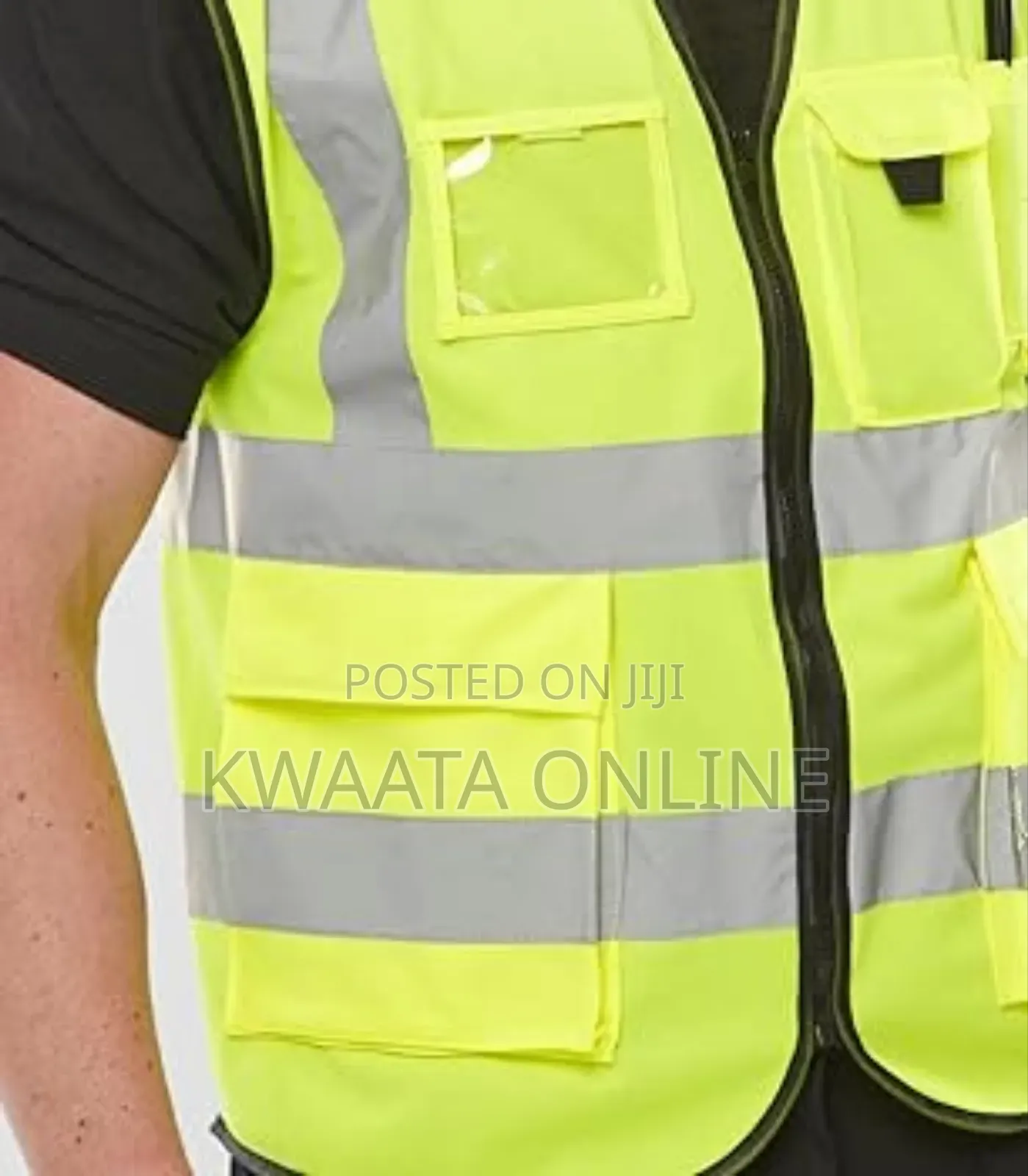 Multi-pockets Reflective Safety Vest With A Ziper-all Color