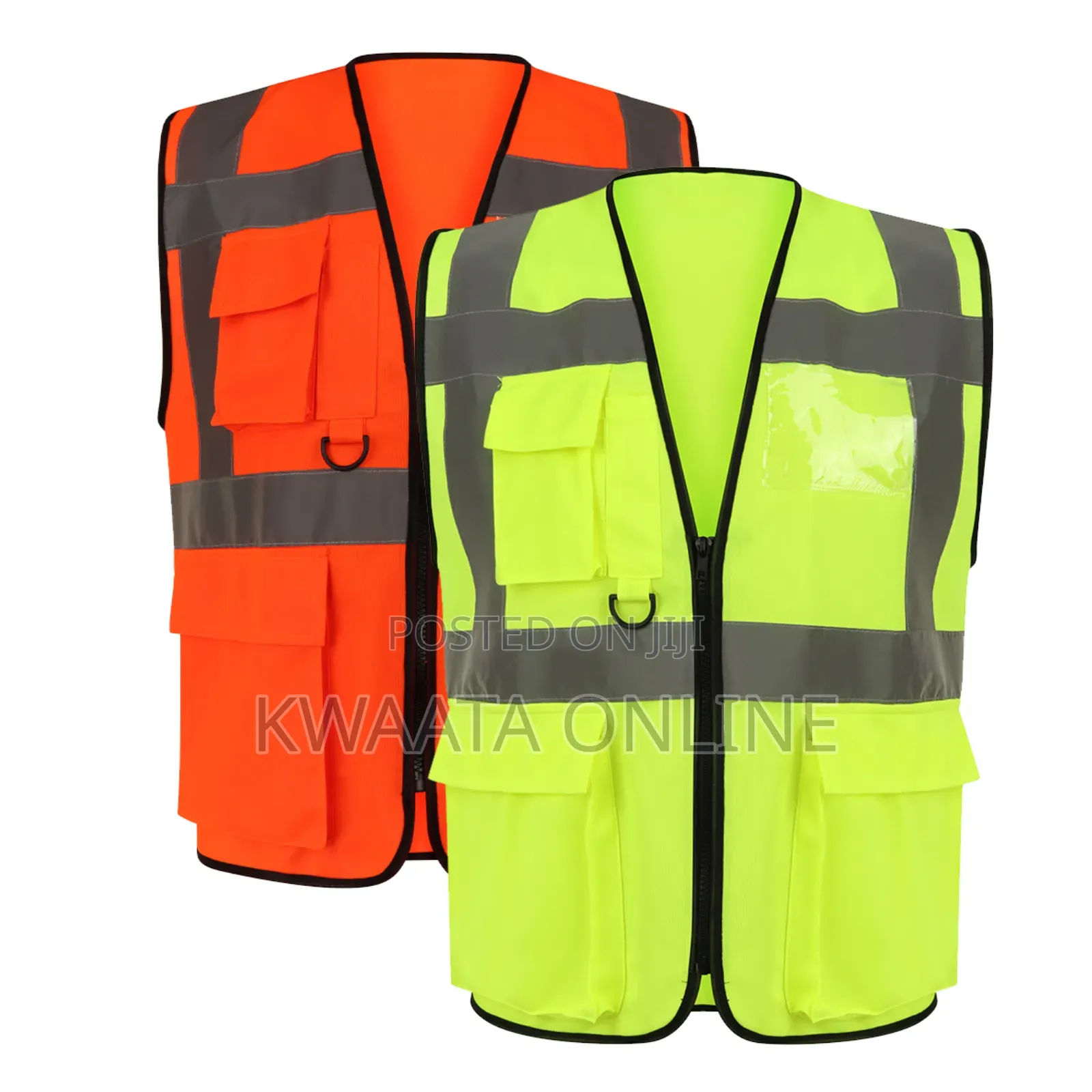 Multi-pockets Reflective Safety Vest With A Ziper-all Color