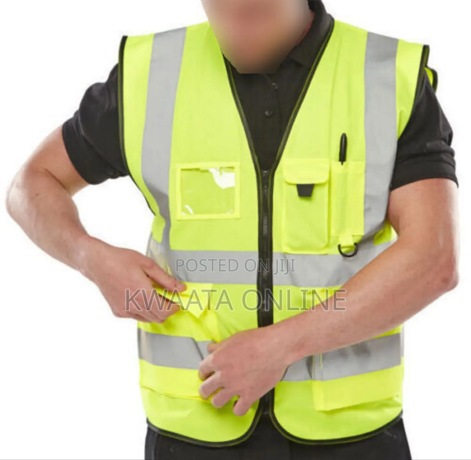 Multi-pockets Reflective Safety Vest With A Ziper-all Color