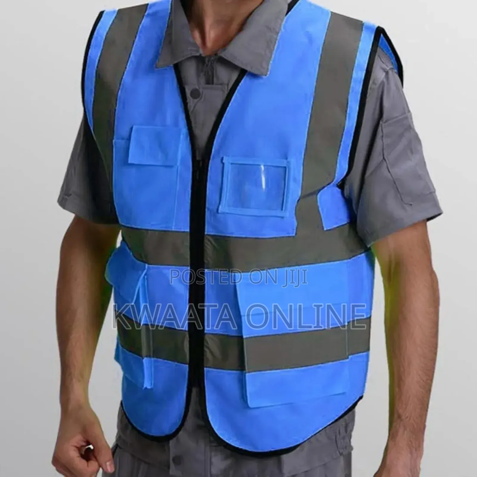 Multi-pockets Reflective Safety Vest With A Ziper-all Color