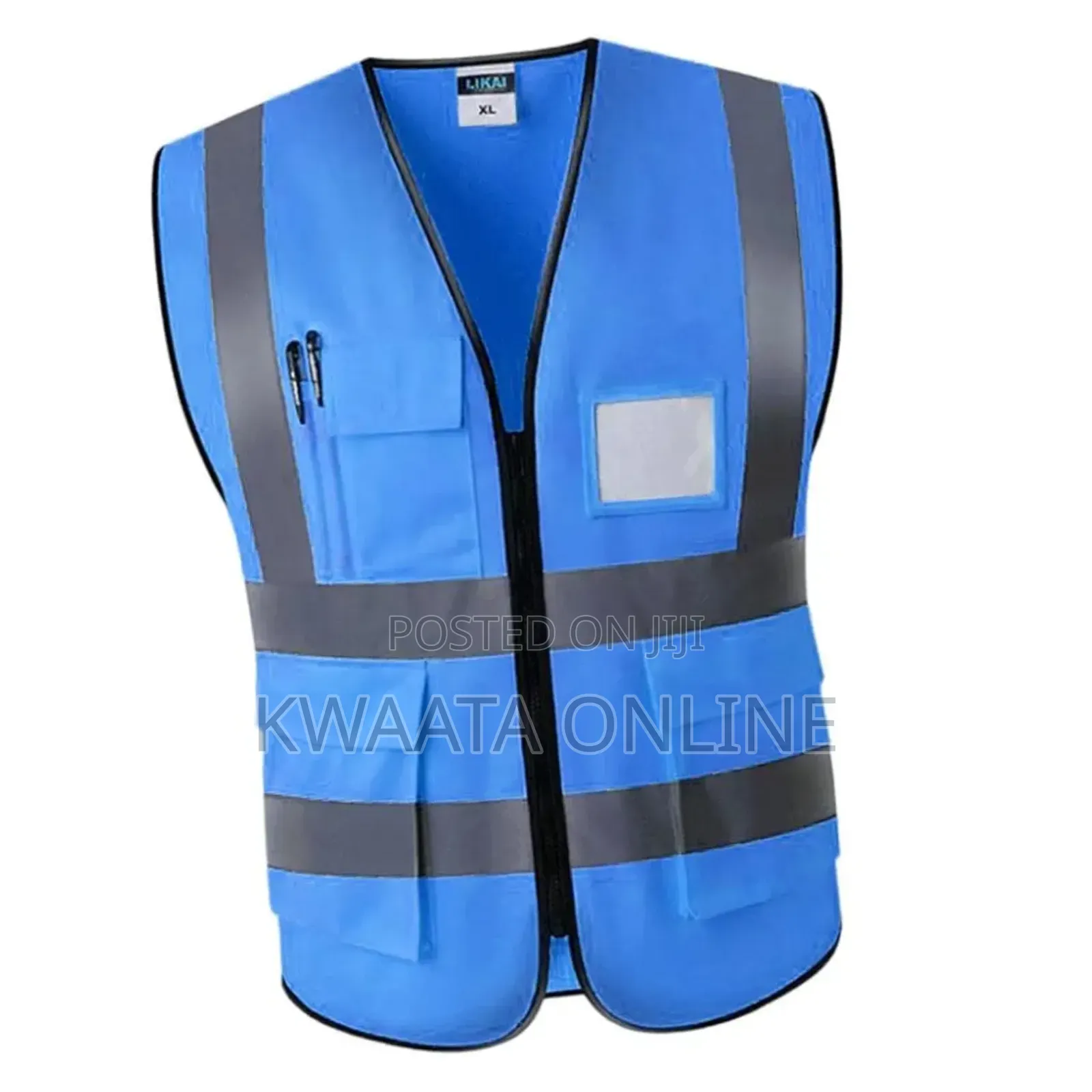 Multi-pockets Reflective Safety Vest With A Ziper-all Color