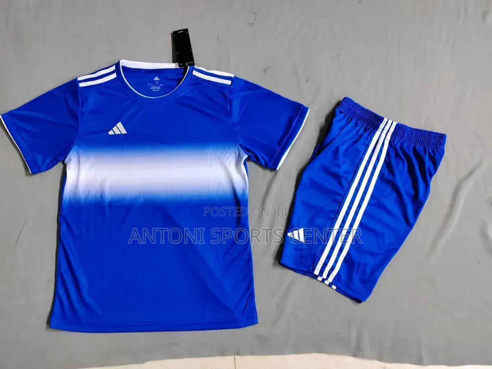 Blue With White Color Plain Jersey for Kids