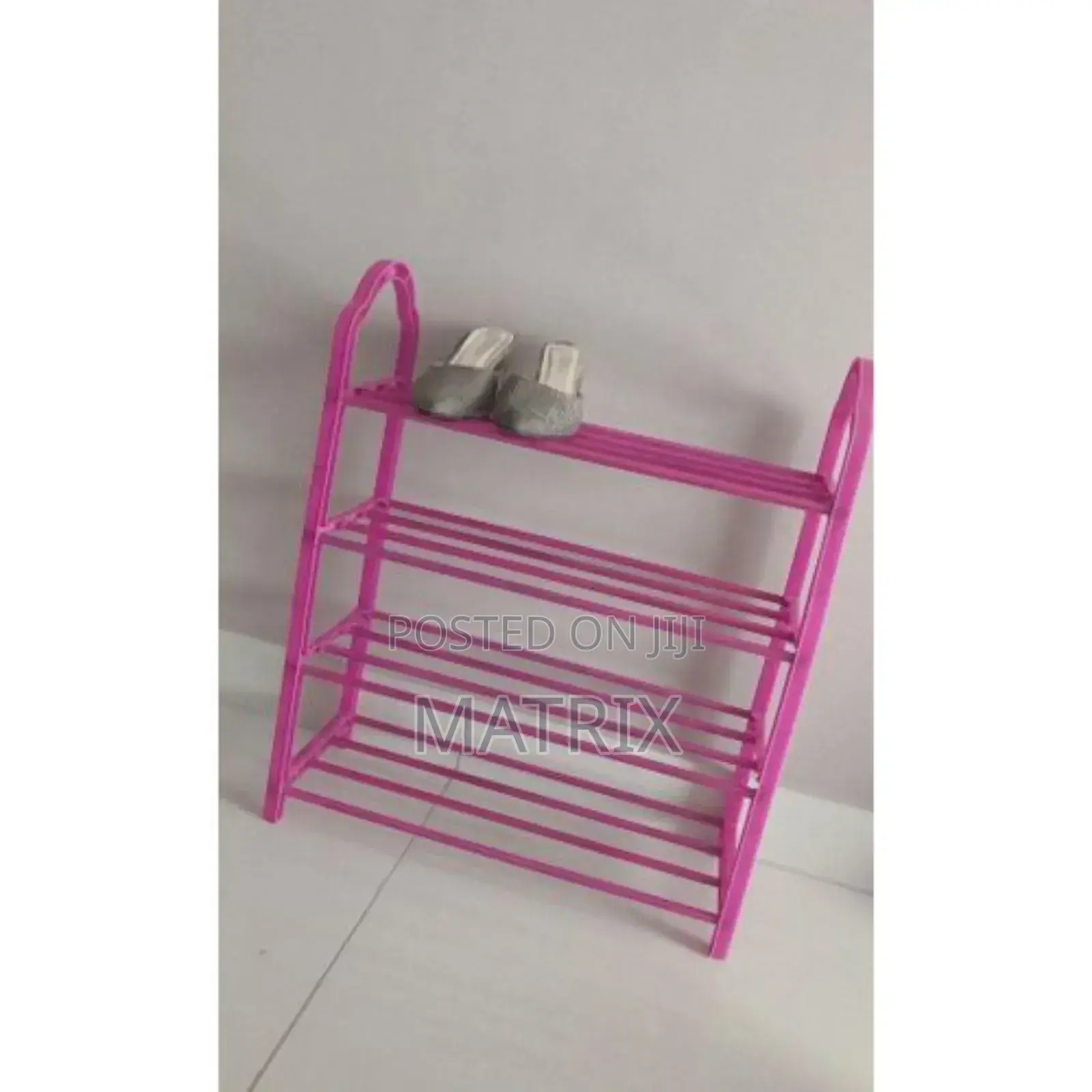 4 Tier Original Steel Shoe Rack, Pink,Blue,Green,Silver