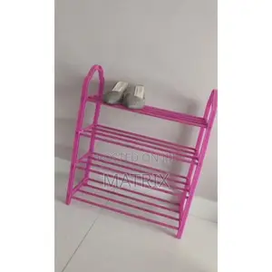 4 Tier Original Steel Shoe Rack, Pink,Blue,Green,Silver
