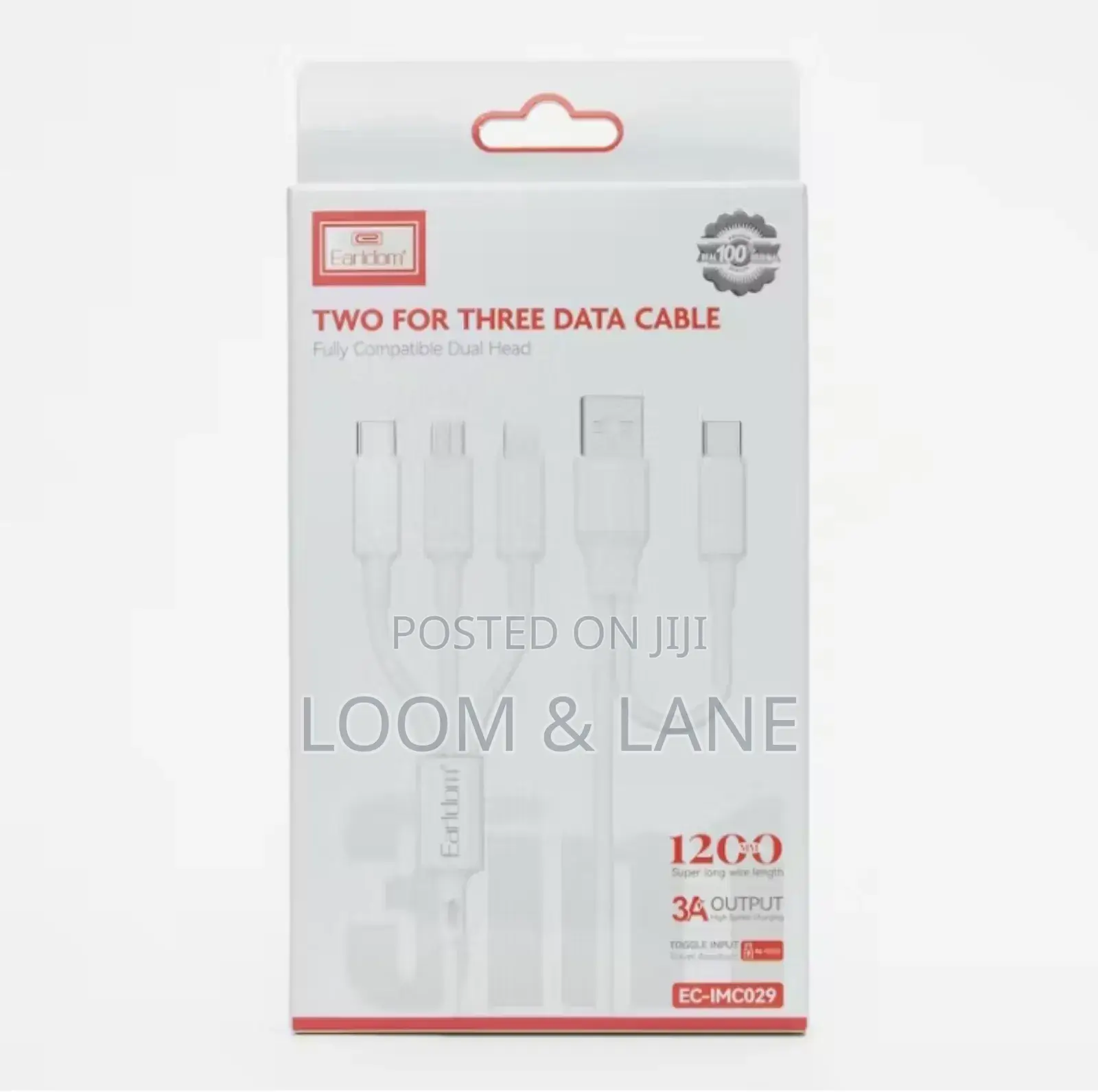 Earldom 2in3 Usb Data Cable