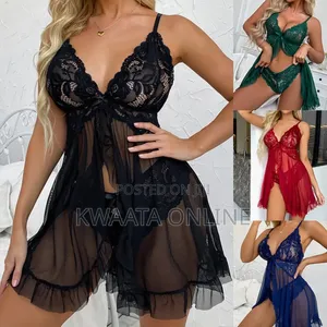 Photo - Women Lace Lingerie Babydoll Nightwear Sexy Mesh Sleepwear
