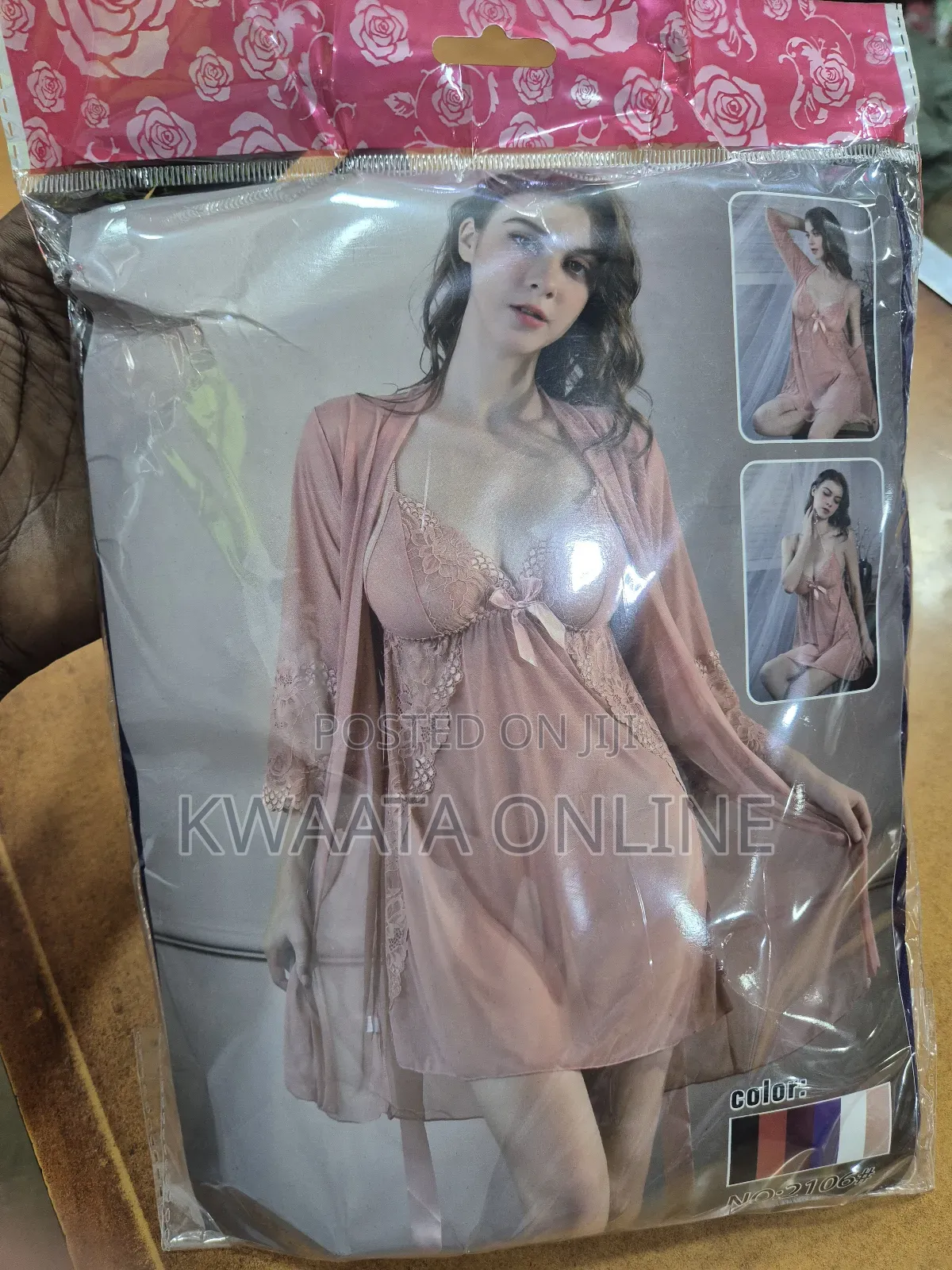 Women 2 Piece Set Sexy Pajama (Nightgown and Robe) Nightwear