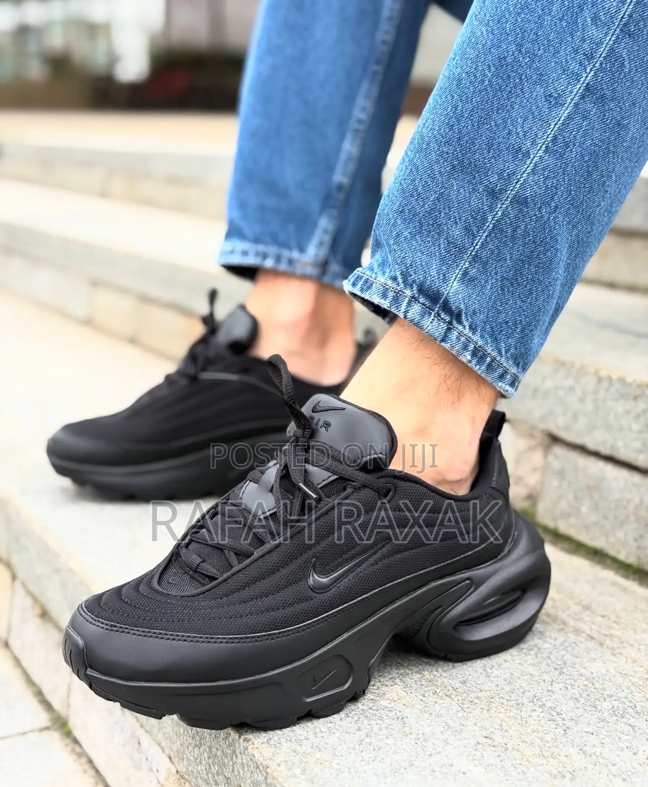 Original Triple Black Nike Air Max Portal Sneakers