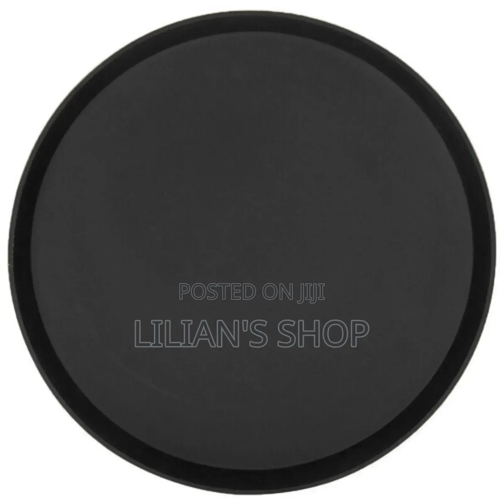 Round Black Non-Skid Fibreglass Serving Tray