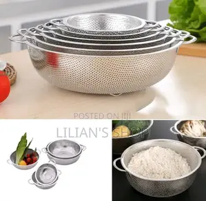 6 Sizes Stainless Steel Vegetable Sieve Colander Fine Mesh