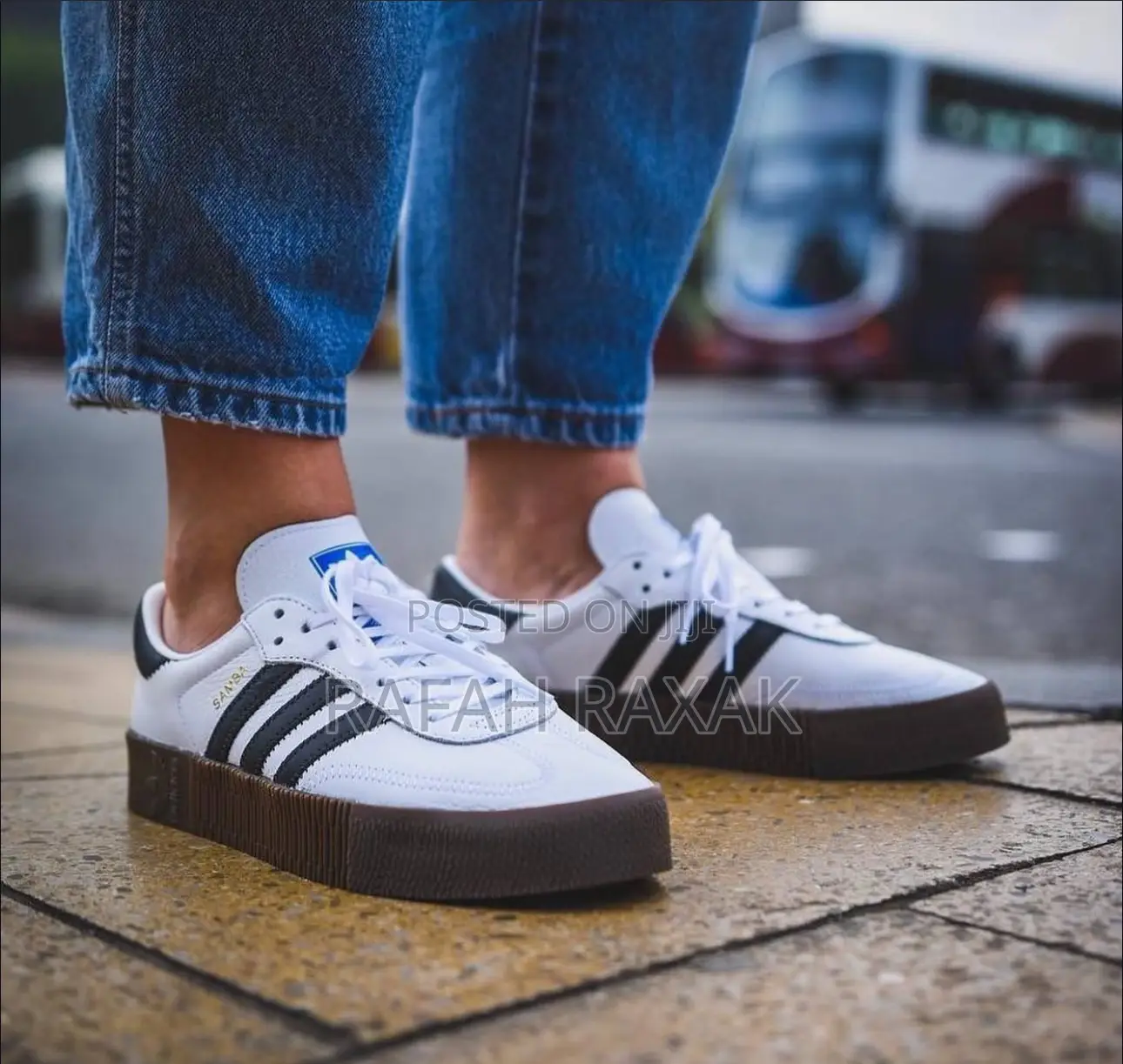 Unisex Adidas Samba White/Brown Gum Sneakers