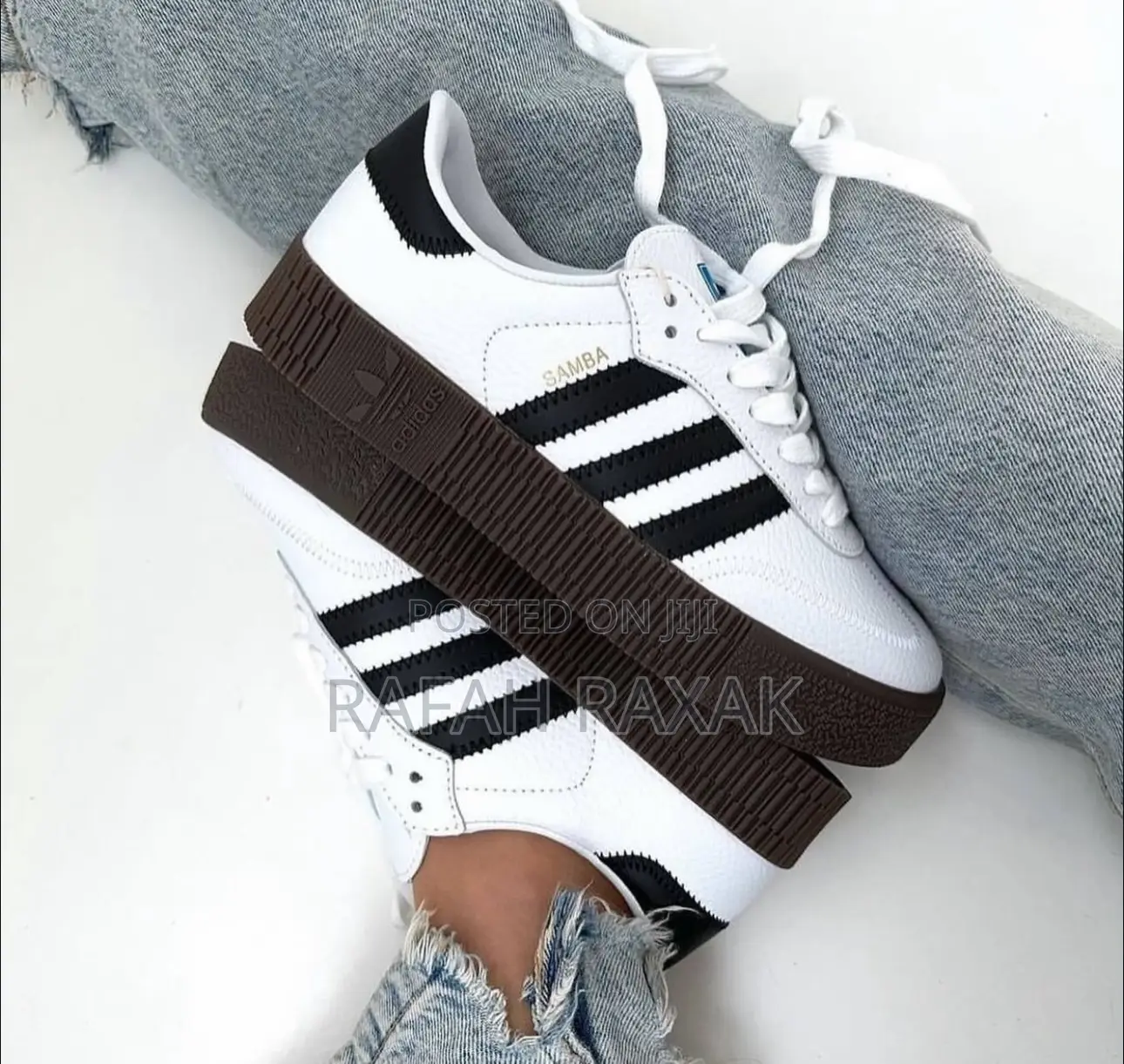 Unisex Adidas Samba White/Brown Gum Sneakers
