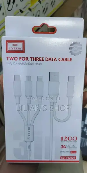 Earldom 2in3 Usb Data Cable