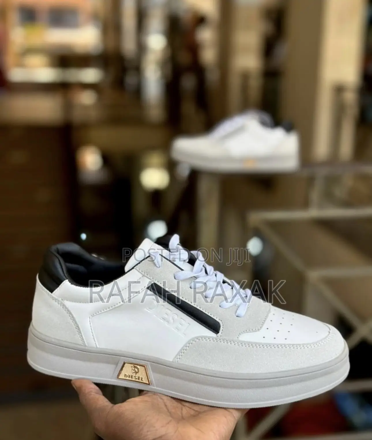Men’S New Classic White Diesel Smart Casual Low Shoes