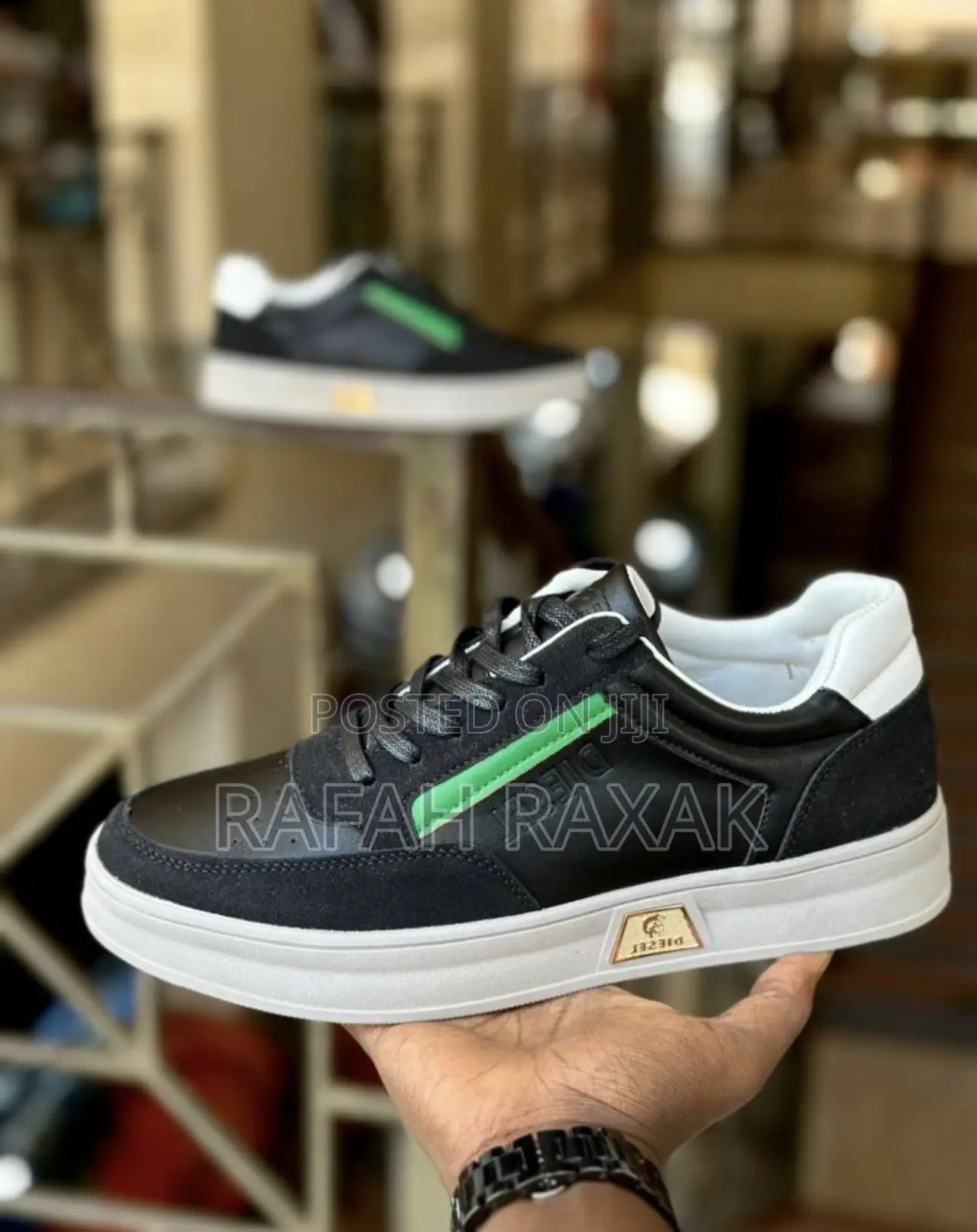 Men’S Black/White Diesel Smart Casual Low Shoes