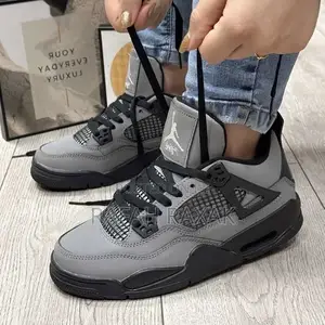 Air Jordan 4 Retro X Travis Scott Cactus Jack Grey Sneakers
