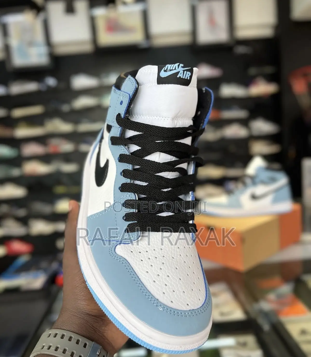 Original Blue/White Nike Air Jordan 1 Retro High Og Sneakers