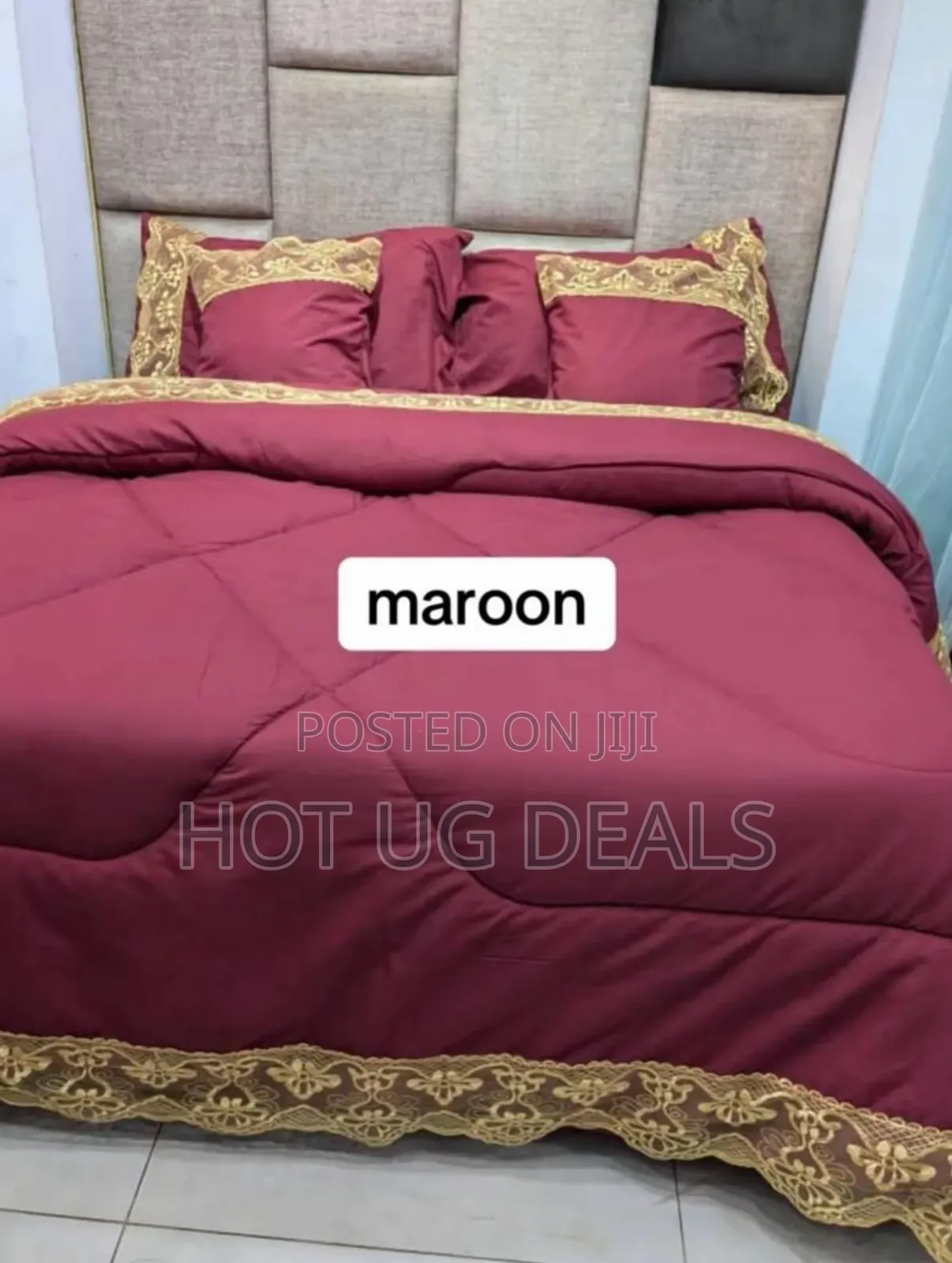 5x6 6pc Laced Duvet With 1bedsheet, 2pillowcases 2 Cushions