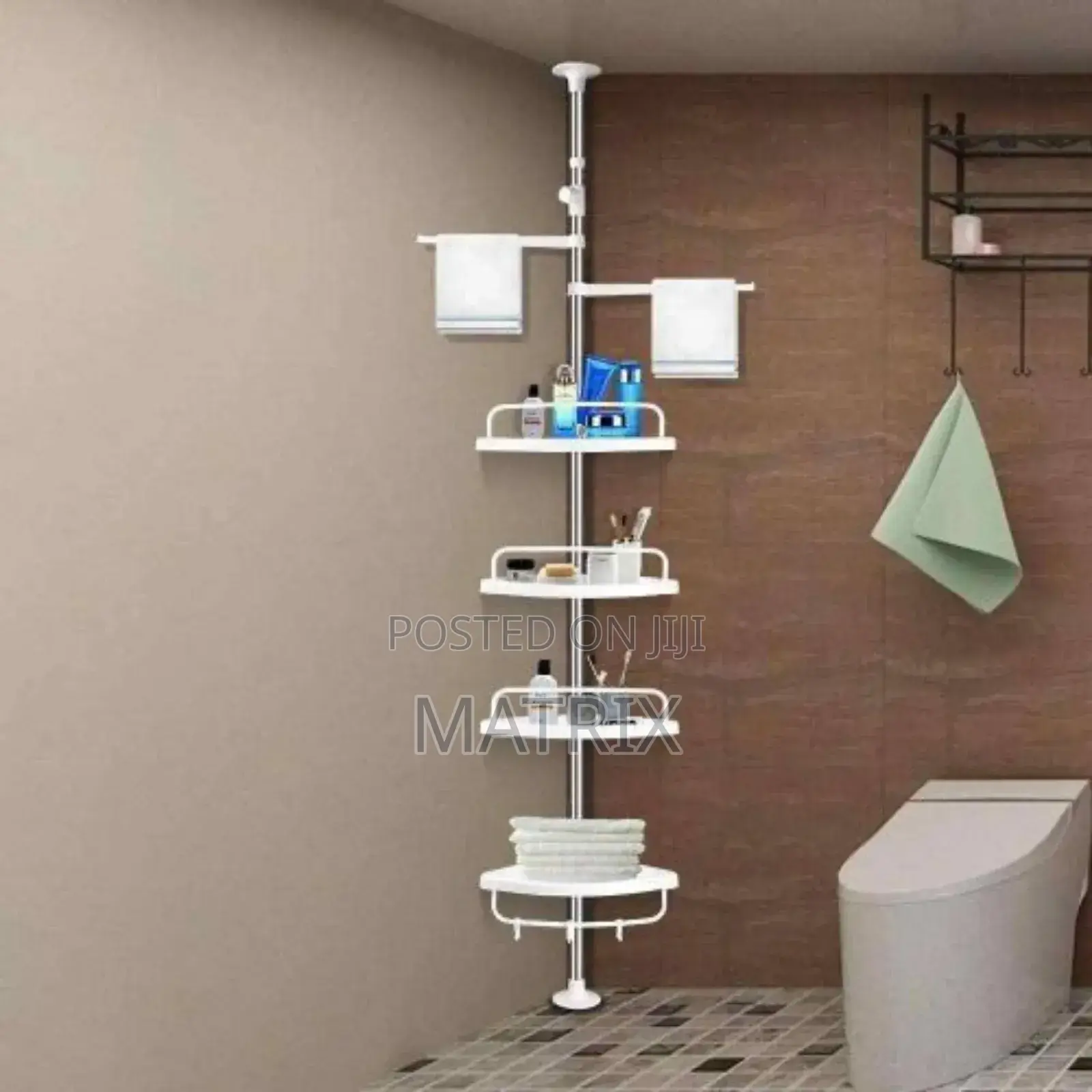Adjustable Multi Corner Bathroom Organizer Storage Rack