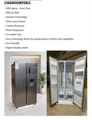 800l Chiq Side by Side Fridge With Inverter Technology