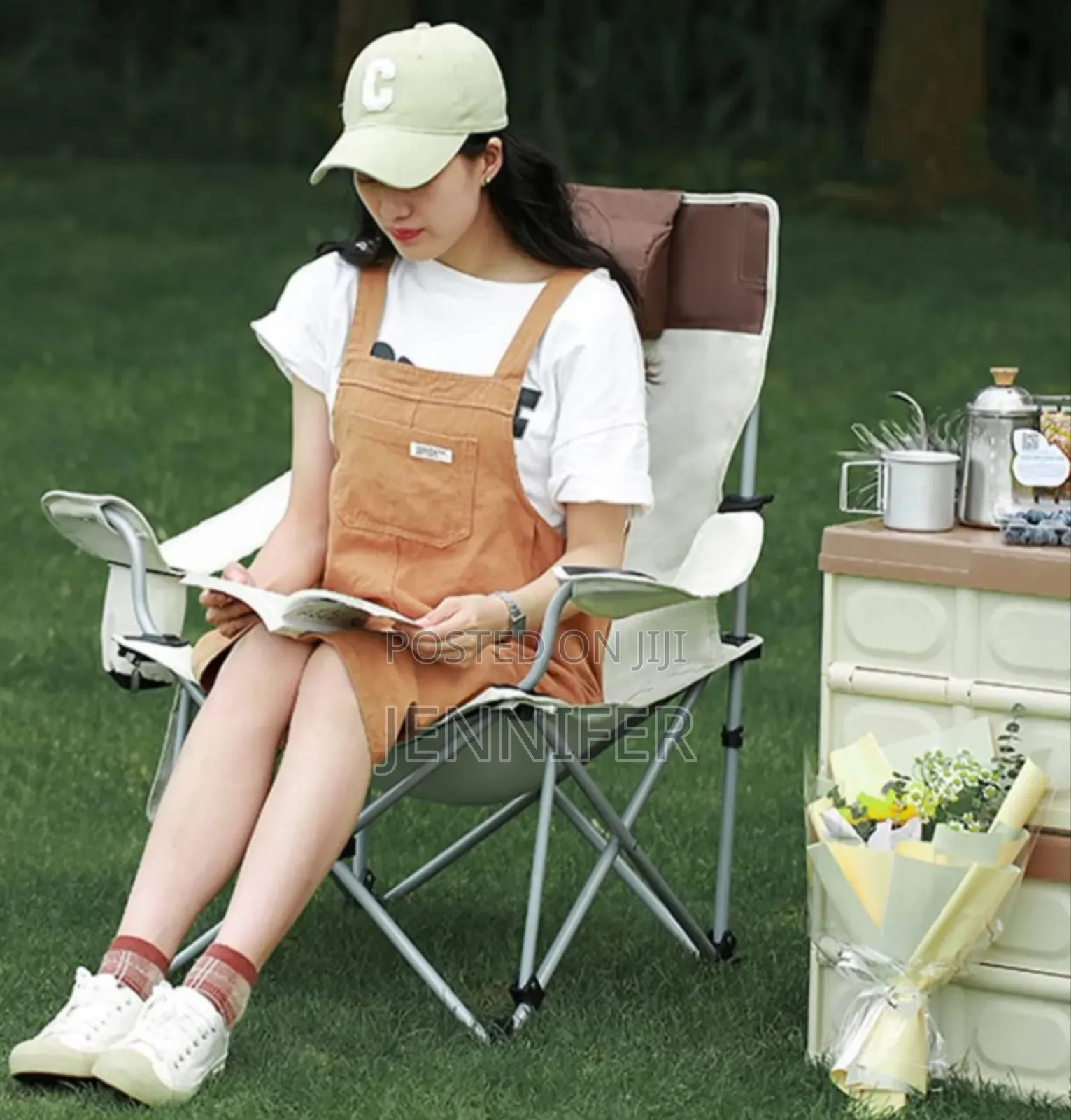High Back Beach Chair With Cup Holder