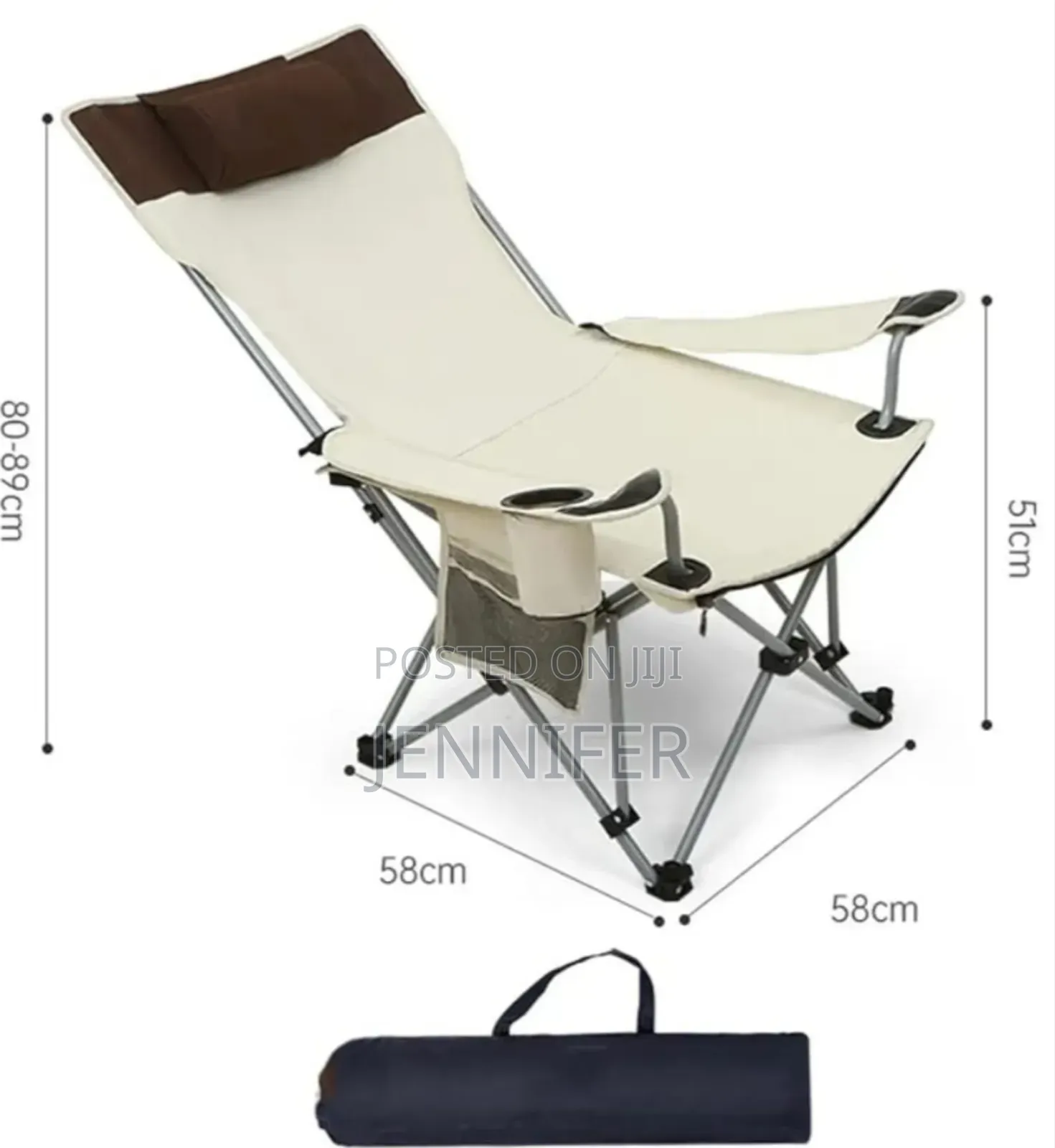 High Back Beach Chair With Cup Holder