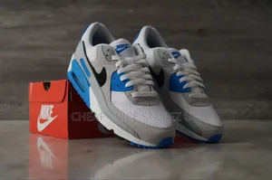 Blue and Gray Nike Sneakers