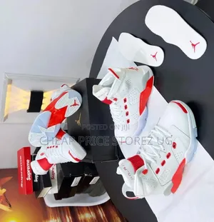 Jordan 6-17-23 White / University Red Men's Dc Sneakers