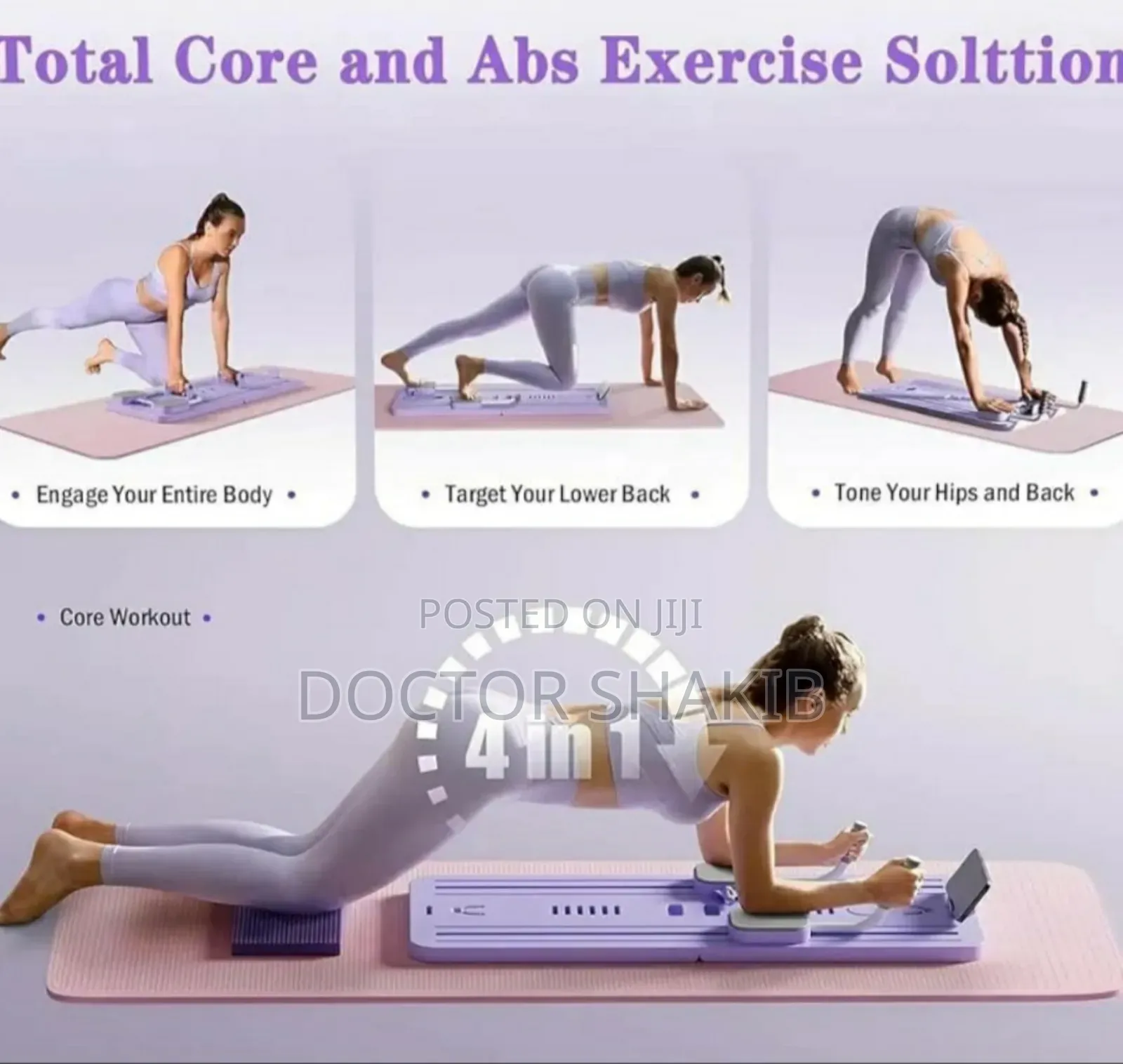 Quality Foldable Pilates Heavy-Duty Mult Exercise Board