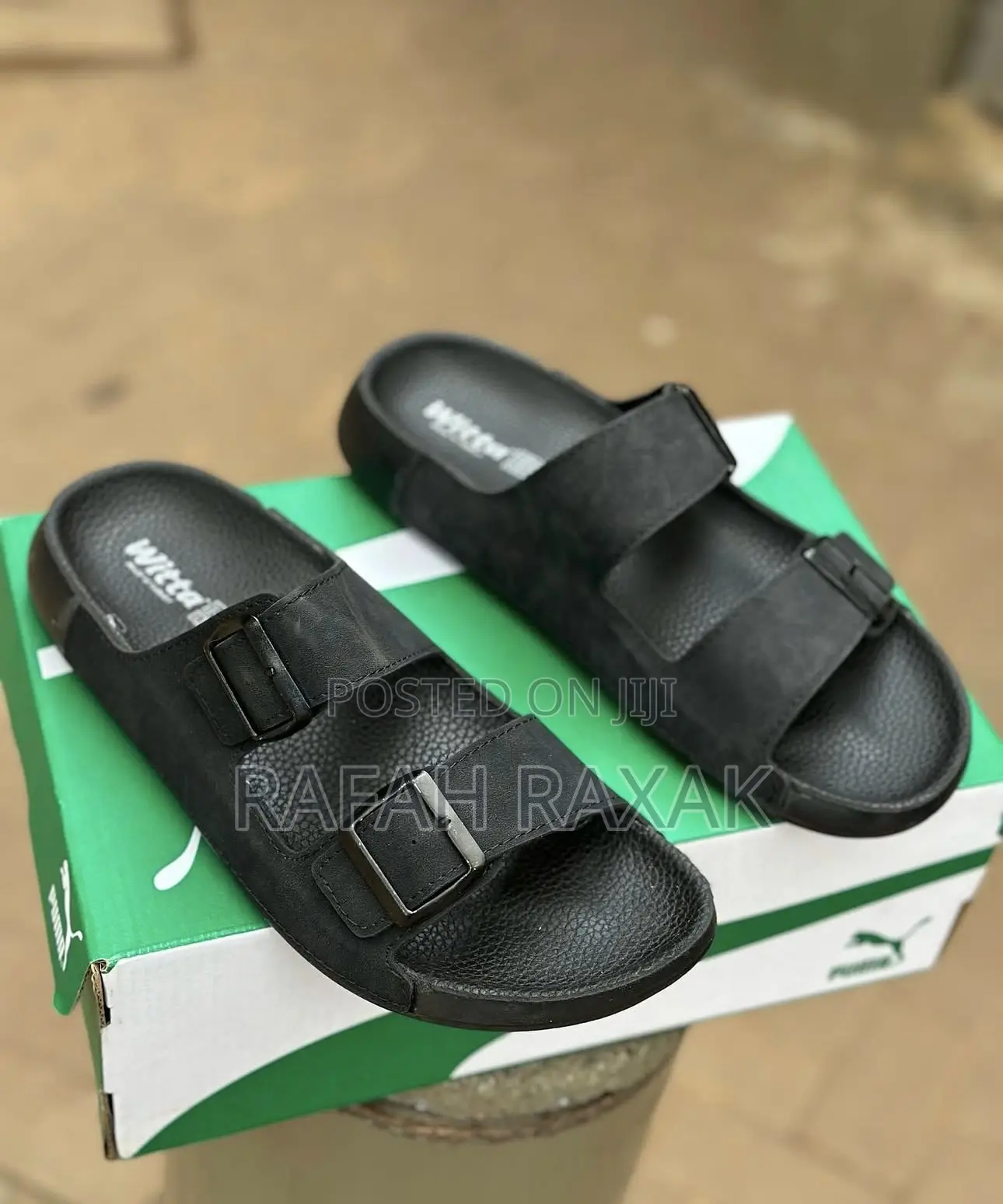 Original Men’S Black Double Strap Witta Sandals