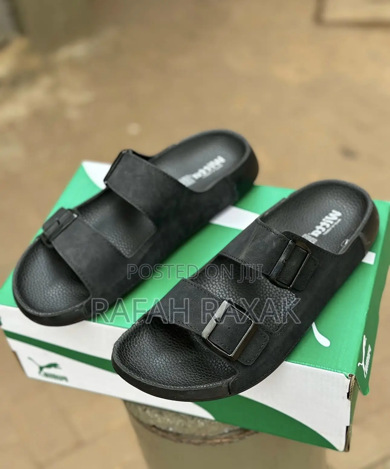 Original Men’S Black Double Strap Witta Sandals