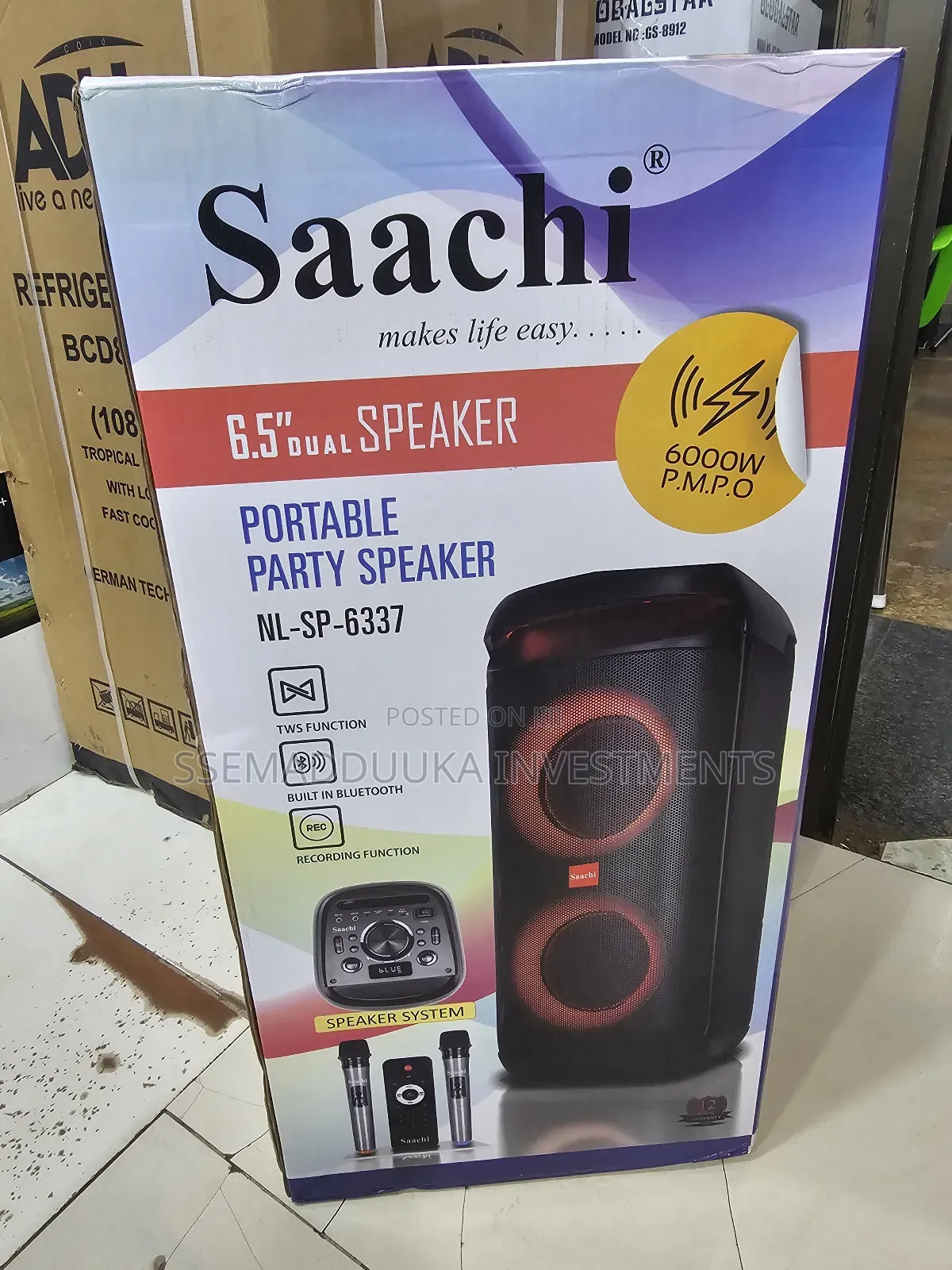 Saachi Rechagable Portable Party Speaker