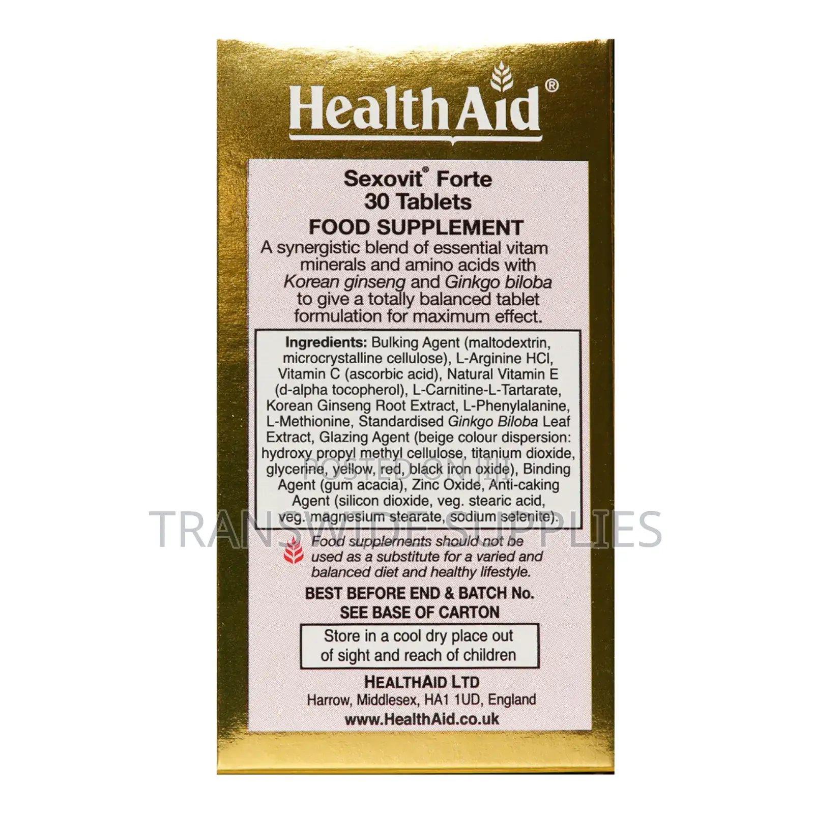 Uk Sexovit Forte Tablets 30s for Strength Vigour Vitality