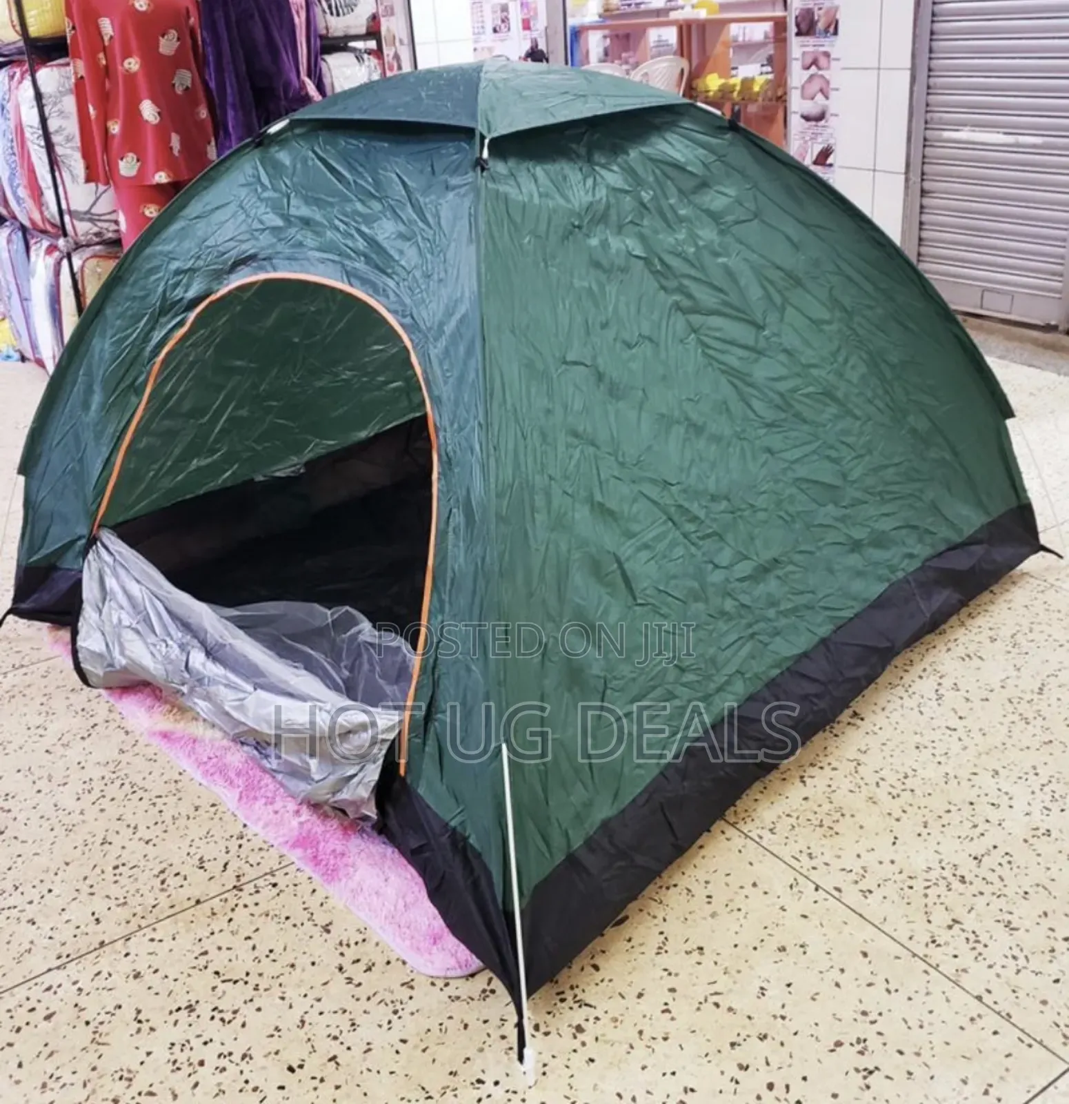 Portable Family 1-2 Person Camping Tent - Green