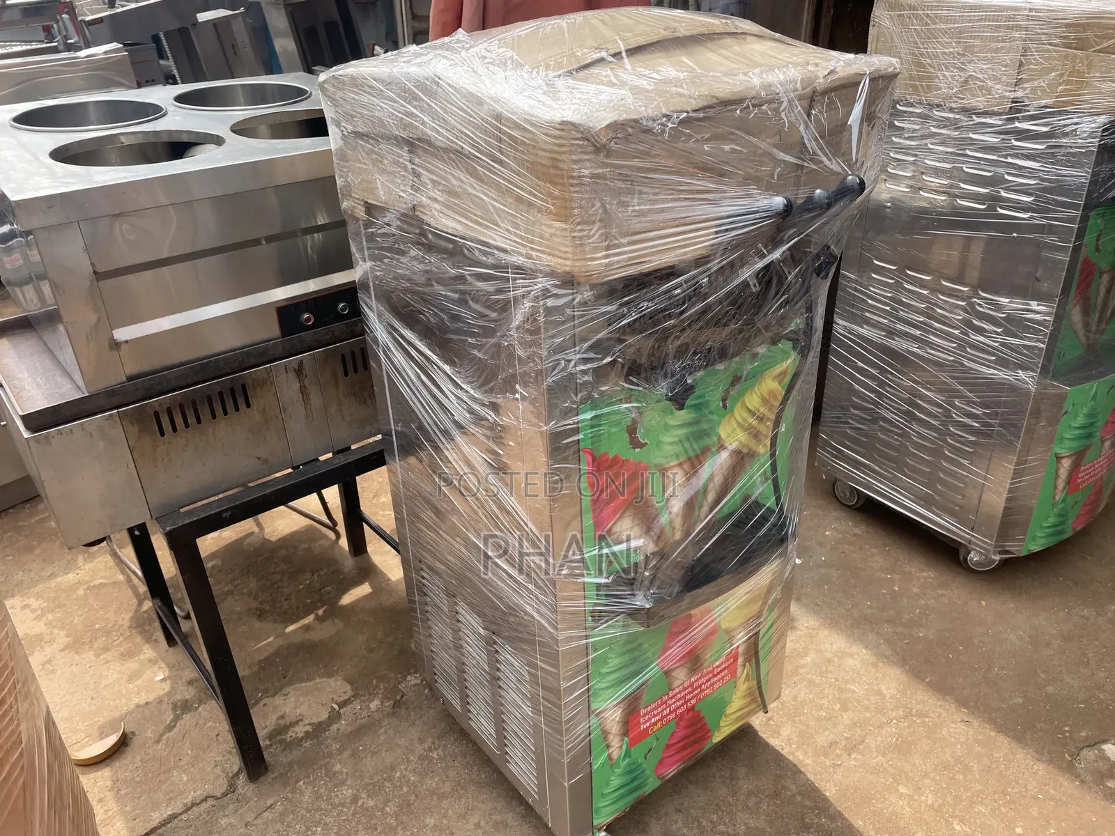 Green Commercial Ice Cream Machine
