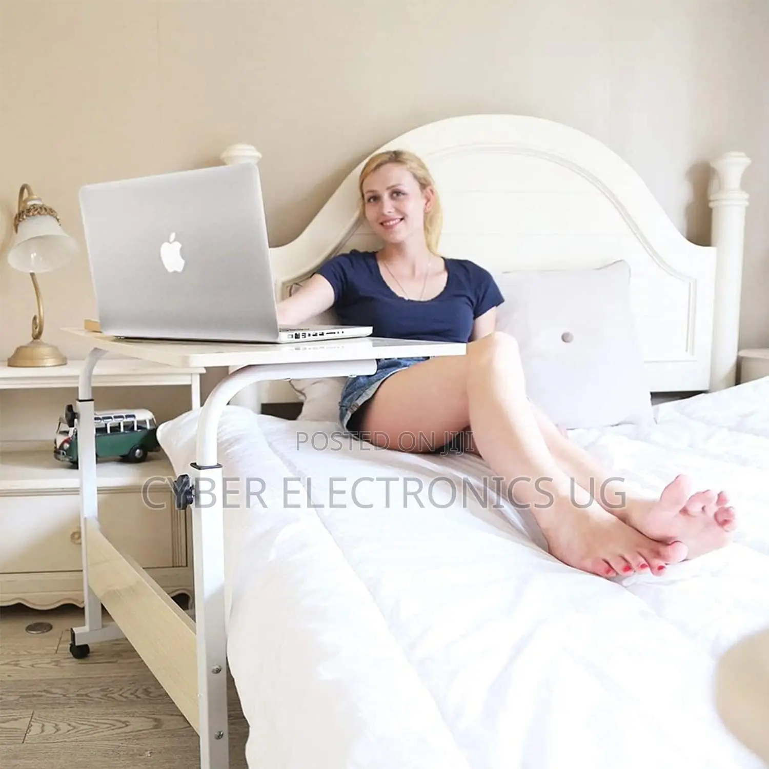 Mobile Side Table Movable Adjustable Laptop Computer Desk
