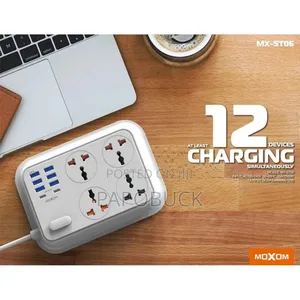 Moxom Mx-St06 2 Meter Extension 3.4a With 12 Charging Ports