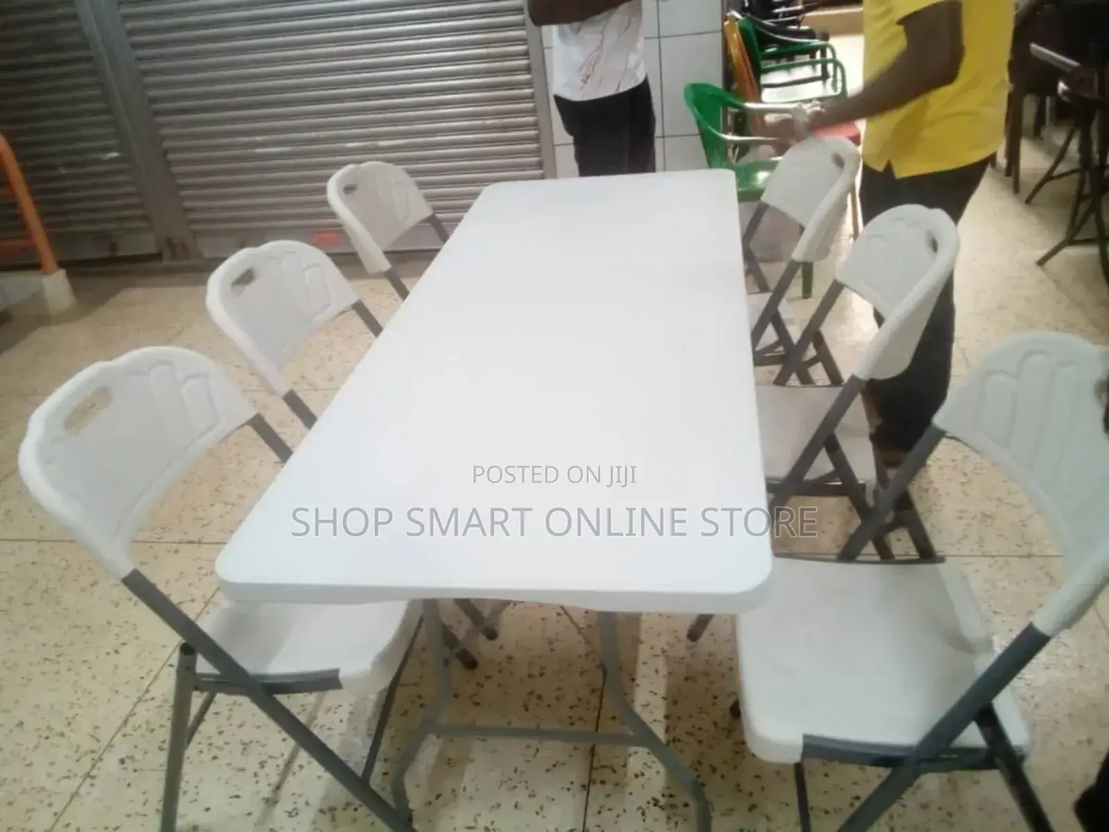 Picnic Plastic Foldable Table and 6 Chairs Set