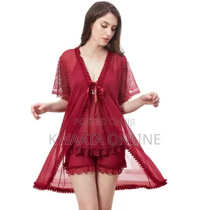 Photo - 3pc Honeymoon Lingerie With Shorts(Gown+Nightie+Shorts)