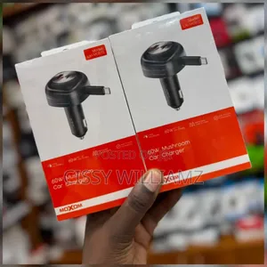 Moxom 60w Mushroom Car Charger 3 Ports Car Charger