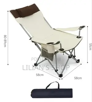 High Back Beach Chair With Cup Holder