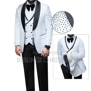 Photo - White and Black Wedding Suits