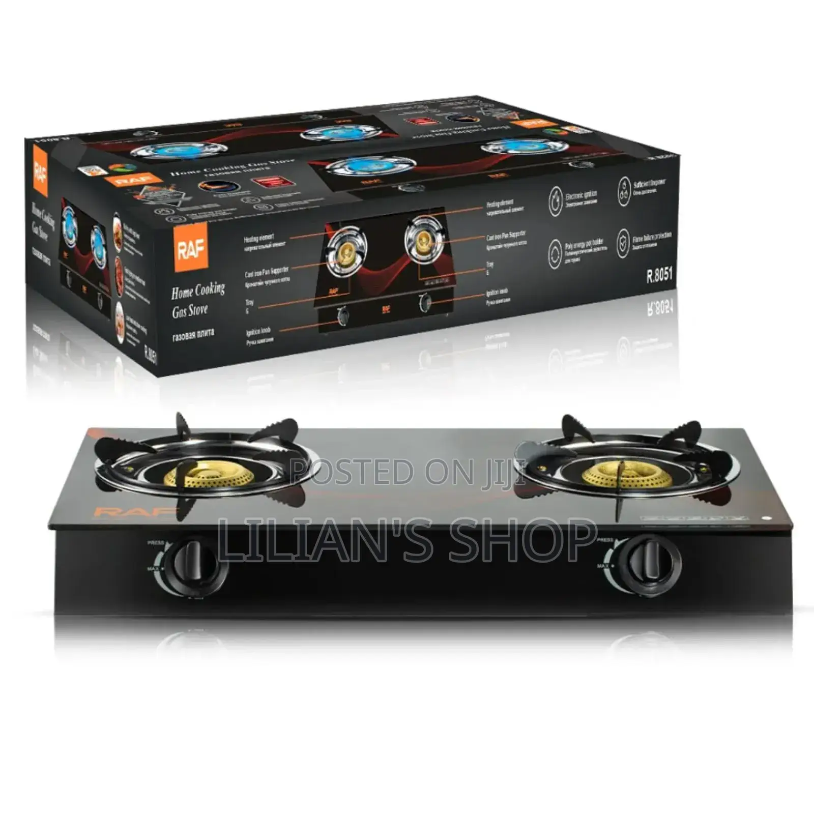 Raf 2-Gas Burner Home Cooking Stove