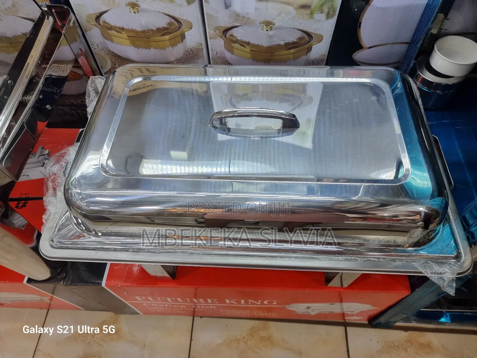 Rectangular Chafing Dish 9.5 Litre Silver