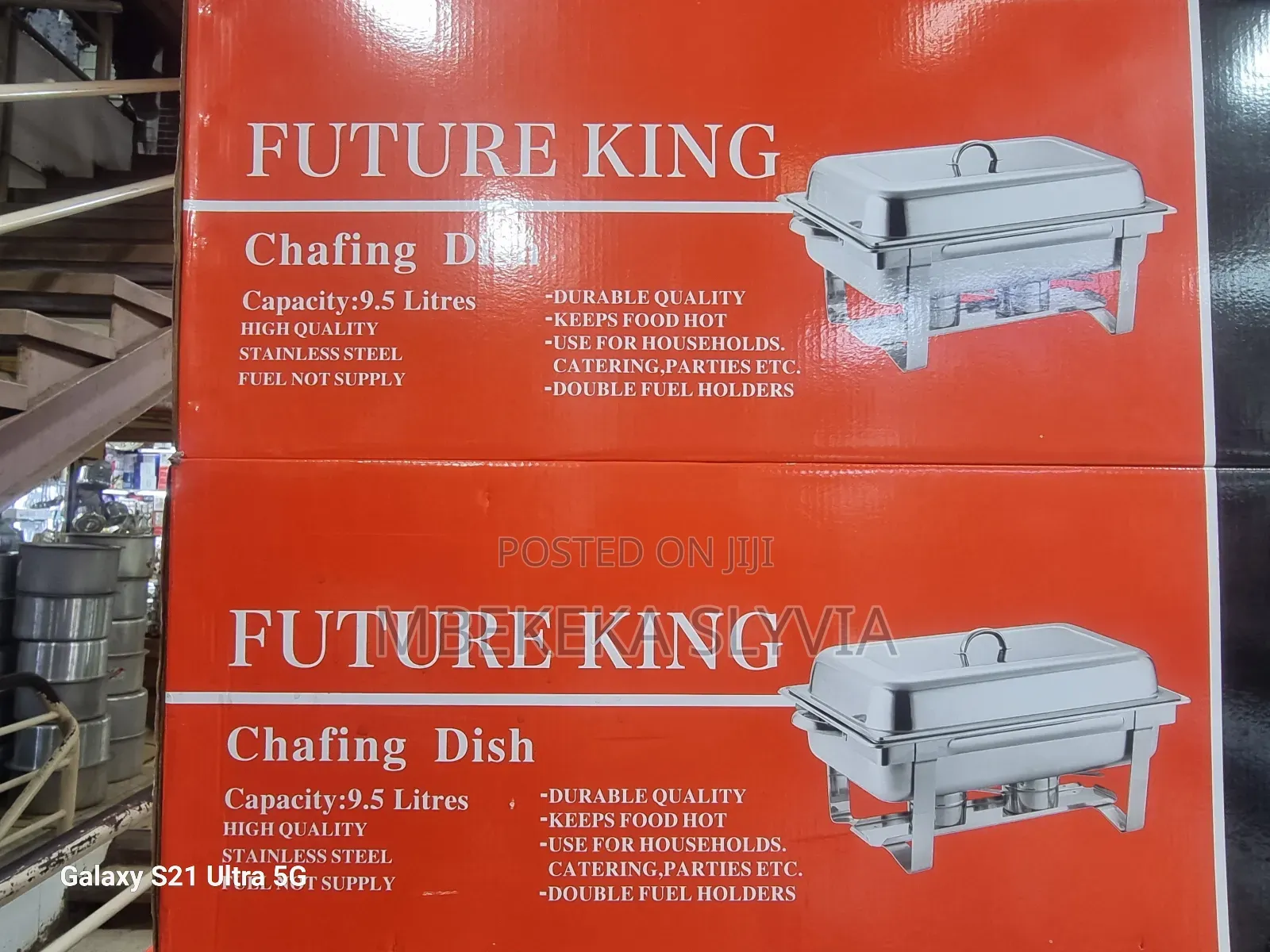 Rectangular Chafing Dish 9.5 Litre Silver