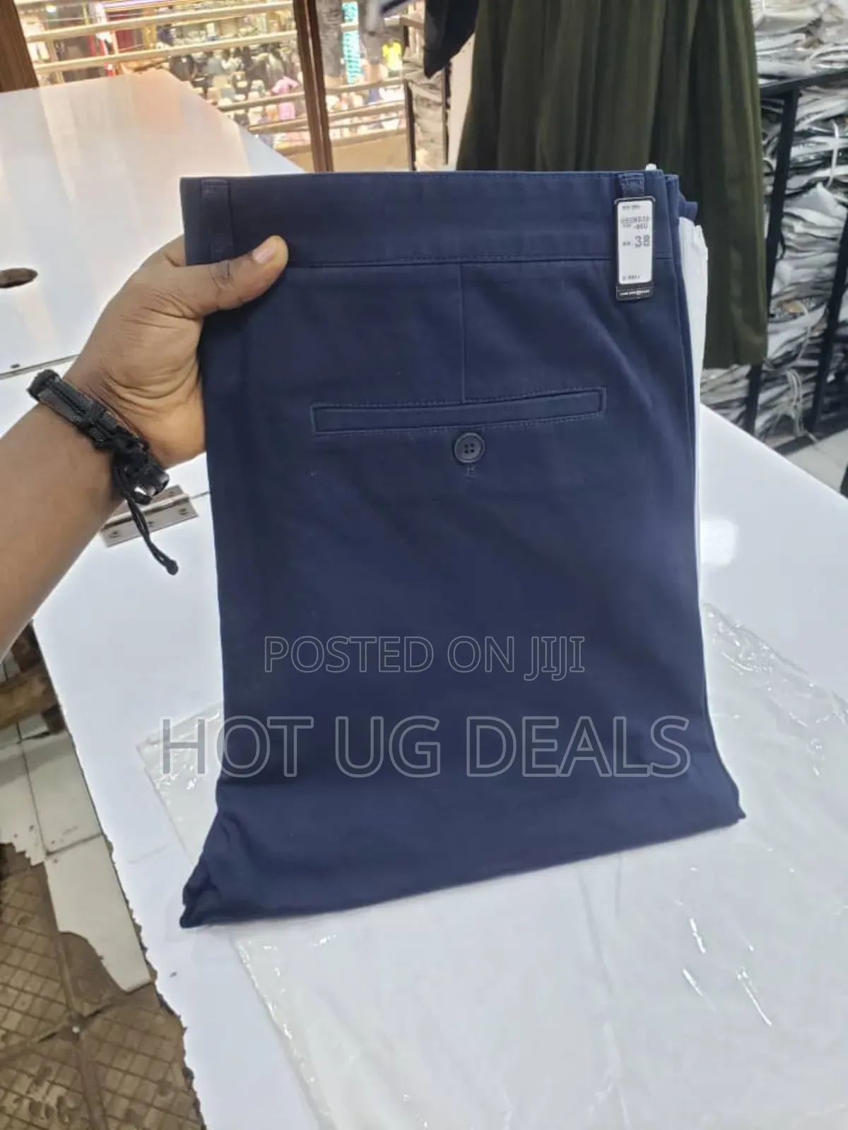 Men's Non-fading Formal Khaki Casual Trouser - Navy Blue