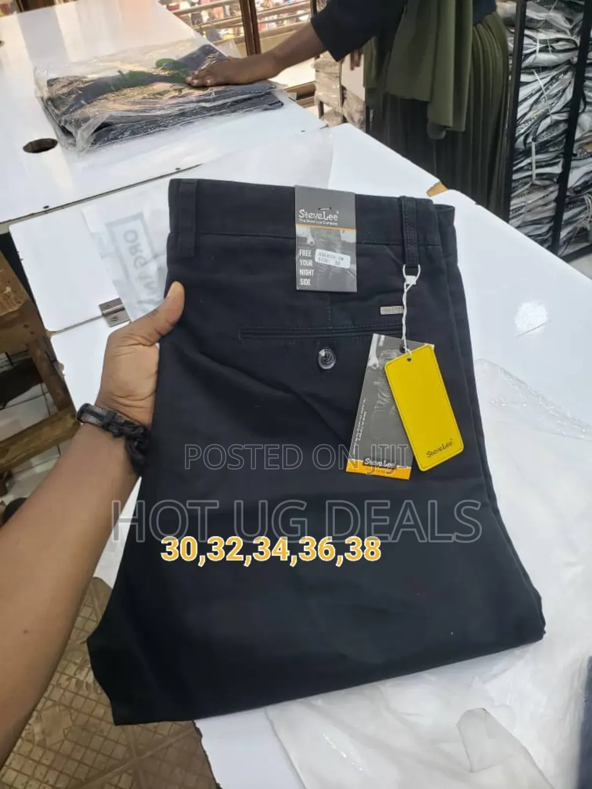 Men's Non-fading Formal Khaki Casual Trouser - Black