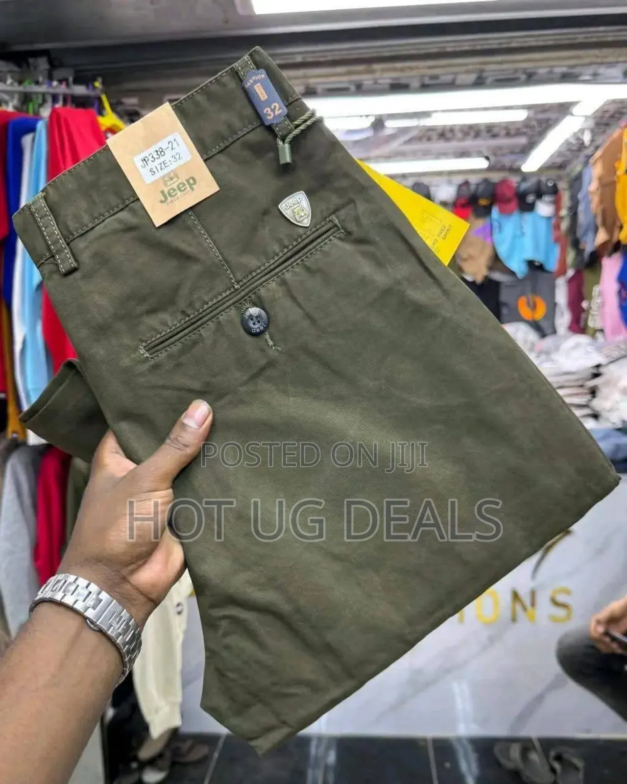Men's Non-fading Formal Khaki Casual Trouser - Green