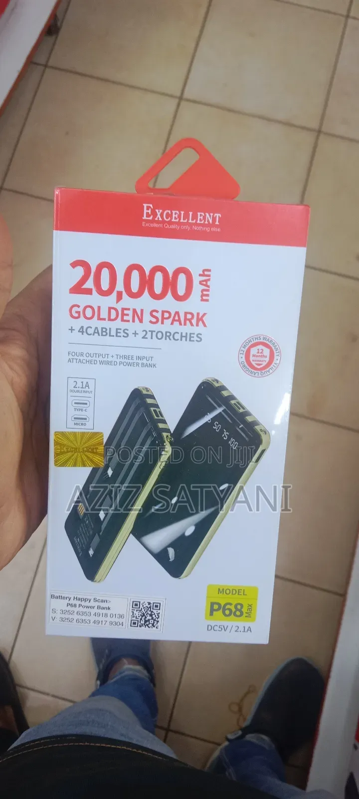 Original Excellent Power Bank 20,000mah Genuine